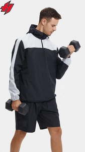 Premium Quality Windproof Men Zipper <b>Jackets</b> <b>Short</b> Tracksuit Custom Breathable Windbreaker <b>Shorts</b> Sets - Product Image 4