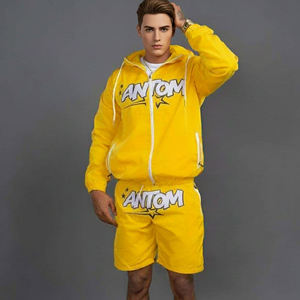 Custom High Quality Plus Size Nylon Windbreaker <b>Jacket</b> and Shorts Set Printed High Street Water Resistant Tracksuit - Product Image 4