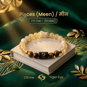 สร้อยข้อมือราศีมีน (ซิทรินและไทเกอร์อาย) - Product Image 4