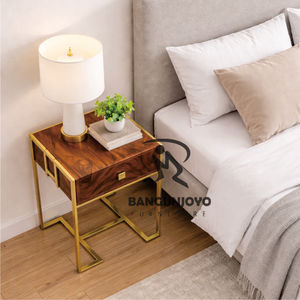Luxury Solid Wood Handmade Multifunction Modern Design <b>Bedside</b> Table with 1 Drawer for Bedroom Use - Product Image 3