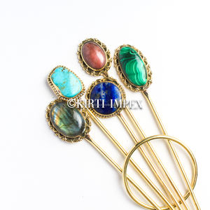 Épingles à cheveux Vintage en cristal pour femmes, magnifique accessoire, pour filles, robe, bijoux, style bohème, cadeau, pierre magique, - Product Image 1