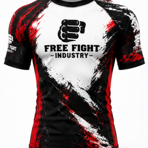 Maillot de compression personnalisé OEM MMA BJJ à manches courtes, sublimé, UPF50+, tissu écologique, antibactérien, séchage rapide, 160g - Product Image 2