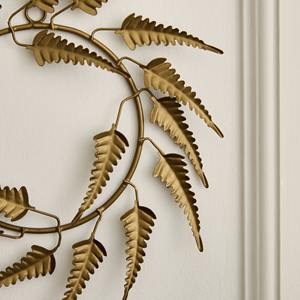 Guirlande murale moderne en fer doré en forme de feuille de fougère, art mural minimaliste en métal, guirlande botanique pour Noël et décoration intérieure nordique européenne - Product Image 3