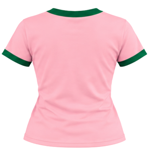   Camiseta gráfica Sisterhood Pink Ladies de manga corta con cuello redondo y diseño de letras Sisterhood, camiseta informal inspirada en la hermandad para el verano - Product Image 2