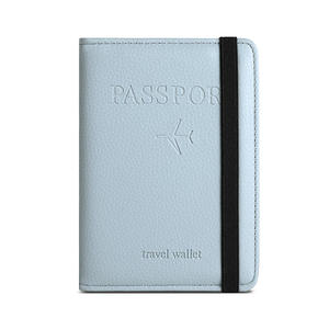 Fashion Leather PU Passport <b>Holder</b> RFID Blocking <b>Card</b> Covers Case Slots Protector Travel <b>Wallet</b> Elastic Porta Passport Elastic - Product Image 4