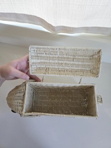 Panier en osier vintage en forme d'éléphant avec couvercle, paniers de rangement faits à la main, rotin naturel, multifonctionnel moderne, fabriqué au Vietnam - Product Image 6