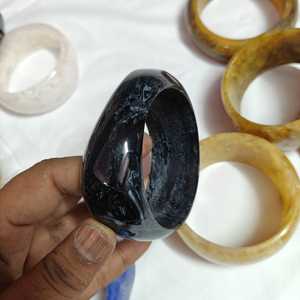 Blue Resin <b>Bangle</b> Bracelet Unisex Classic Style Acrylic Lucite Jewelry Fashion <b>Bangles</b> - Product Image 2