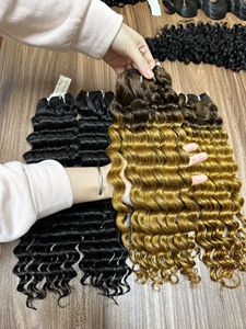 2024 populares paquetes vietnamitas extensiones de cabello de onda de agua profunda en colores al por mayor cabezas de Entrenamiento para mujeres - Product Image 5