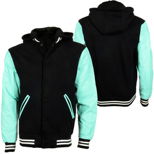Veste universitaire de baseball en cuir véritable avec manches en cuir et patchs brodés en chenille, design personnalisé, prix de gros - Product Image 3
