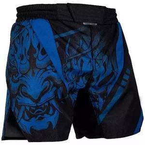 Men's Blue Black Geometric Print Quick Dry Spandex/Polyester Casual Sport <b>Shorts</b> Mid Waist Elastic Closure Sublimation Design - Product Image 2