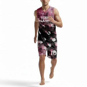 Conjuntos de Camisetas y Pantalones Cortos de Baloncesto Personalizados para Hombre, 100% Poliéster, Tallas Grandes, Uniformes de Baloncesto de Secado Rápido - Product Image 3