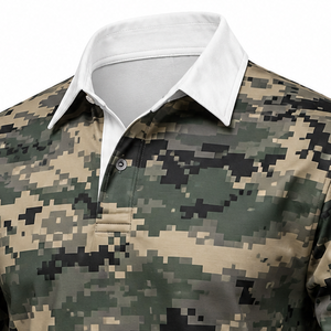 เสื้อรักบี้แขนยาว OEM สำหรับเสื้อเชิ้ตปักลายลำลอง ระบายอากาศได้ดี มีกระเป๋า ออกแบบได้ตามสั่ง ผู้ผลิตเสื้อทีมแบบกำหนดเอง - Product Image 4