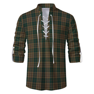Chemise Kilt Jacobite Écossaise Personnalisée pour Homme - Tartan du Clan O'Farrell - Hauts à Manches Longues à Lacets 2026 - Product Image 2