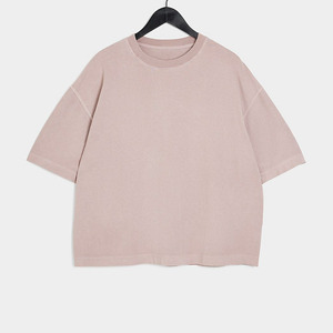 เสื้อยืดโลโก้สั่งทำทรงบ็อกซี่สำหรับผู้ชายและผู้หญิง ผ้าฝ้ายออร์แกนิค ผ้าฝ้ายธรรมดา แขนสั้น สไตล์วินเทจ แฟชั่นหรูหรา คุณภาพสูง - Product Image 4