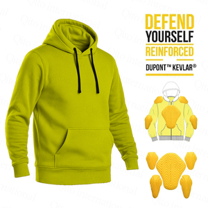 Sudadera con Capucha para Motocicleta de Kevlar, Sudadera con Capucha para Motociclista con Logotipo Personalizado, Forrada con Aramida, Protectora, para Hombre - Product Image 1