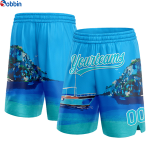 Pantalones Cortos de Playa para Hombre, Estilo Urbano, de Tela de Lona de Poliéster con Impresión de Serigrafía Personalizada, Transpirables, de Secado Rápido, con Malla Holgada - Product Image 2