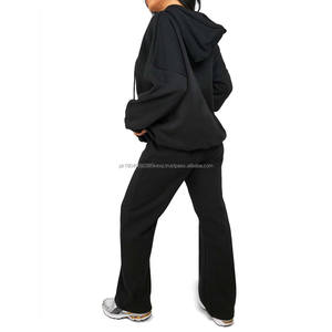 Ensemble de pantalons de survêtement à capuche personnalisés Ensemble de pantalons de survêtement décontractés en coton de haute qualité Survêtement imprimé bouffant unisexe surdimensionné personnalisé - Product Image 3