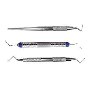 Juego de Exploración Dental con Código de Color, 3 Piezas, Espejo, Sonda y Pinzas de Acero Inoxidable para Uso Profesional en Clínicas, Personalizable - Product Image 2