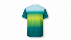 Mens Custom Polo Shirt Gradient Geometric Print Short Sleeve Fashion Casual Polo Luxury Breathable Men Clothing Summer Tops - Product Image 3