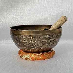 Cuenco tibetano de bronce original hecho a mano de alta calidad, personalizado, de aleación metálica, para meditación, sonido y terapia, martillado a mano. - Product Image 3