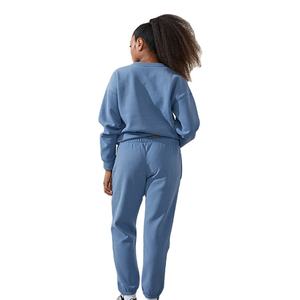 OEM Custom High Quality <b>Women</b> Elastic Waist <b>Trouser</b> Cotton <b>Fleece</b> 240 Gsm Warm Jogging Wear Custom Plain <b>Women's</b> Joggers - Product Image 3