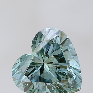 Diamante Cultivado en Laboratorio con Corte Corazón de 3.08Ct, Color Verde Azulado Intenso, Certificado IGI SI1, Diamante Suelto CVD al por Mayor para la Fabricación de Joyas - Product Image 1