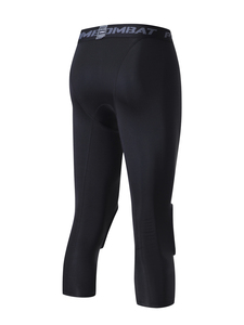 Pantalones de compresión para baloncesto para hombre con rodilleras de panal, anticolisión, para correr, deporte, fitness, entrenamiento, leggings 3/4 - Product Image 3