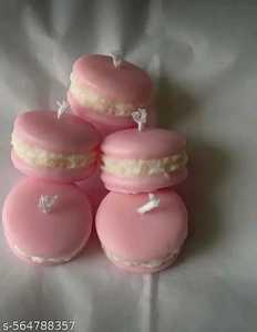 Velas Aromáticas de Cera de Soya Hechas a Mano, Ecológicas, con Forma de Macaron, Redondas y Lindas para Decoración del Hogar, Regalos de Navidad y Fiestas - Product Image 4