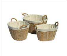 Cestas de Jacinto de Agua Tejidas a Mano a Precio Económico, Bandeja con Asa Cómoda, Estilo Vintage, Multifuncional para Dormitorio y Sala de Estar - Product Image 2