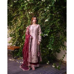 XL Party Wear Suit Set with Thread & <b>Sequins</b> Embroidery Work - Product Image 5