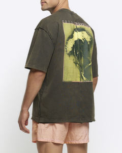 เสื้อยืดคอตตอน 100% หนัก 230 กรัม สำหรับผู้ชาย ทรงโอเวอร์ไซส์ หนา ไหล่ตก พิมพ์ลายสกรีน - Product Image 6