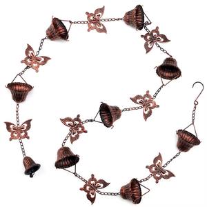 Cadena de lluvia elegante de metal de calidad garantizada que transforma la lluvia ordinaria en una cascada hipnotizante de arte líquido. - Product Image 5