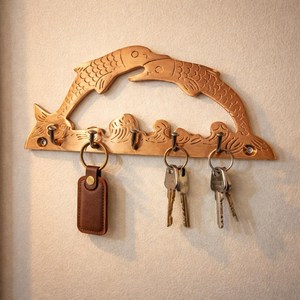 SHUBHAM Framed Brass Metal <b>Wall</b> <b>Key</b> Hook <b>Rack</b> Decorative Hanging Hooks Marine Style Art Deco Home Decor Organizer - Product Image 2