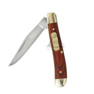 มีดพับสแตนเลสคุณภาพสูง ด้ามไม้ เกรด DIY รับผลิตตามแบบ OEM ขายส่ง - Product Image 2
