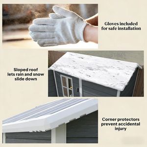 Capanno da Giardino Moderno per Esterni, Grande Casetta Porta Attrezzi Industriale in PVC Ecologico e Acciaio Zincato Impermeabile, Ideale per Riporre Biciclette - Product Image 4