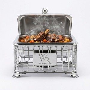 Luxury Durable Mirror Polished Stainless Steel Chafing Dish Royal <b>Buffet</b> Food <b>Warmer</b> Customizable Server Hotel Catering Wedding - Product Image 3