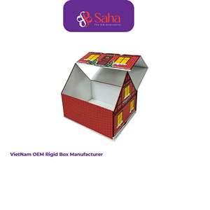 Fabricant OEM au Vietnam, boîte en carton rigide personnalisée en forme de maison pour l'emballage de bonbons et de chocolats - Product Image 5