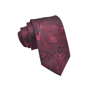 Corbatas de Seda Rojas de Lujo para Hombre, con Diseño Floral Jacquard de Puntos, 8cm, Accesorios para Camisa y Traje de Uso Diario - Product Image 3