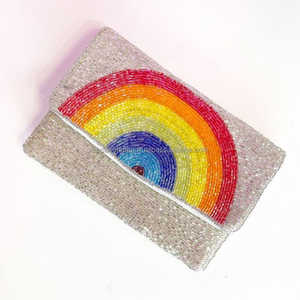 Pochette en toile faite main avec broderie miroir et perles de jute porte-monnaie économique - Product Image 2