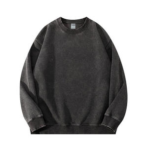 Sudadera de mujer de alta calidad, holgada, con lavado ácido, estilo vintage, desgastada, OEM, en venta. - Product Image 5