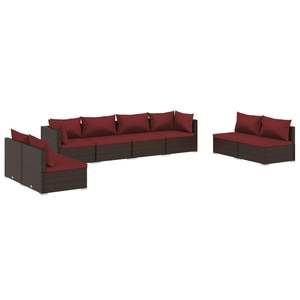 Conjunto de Muebles de Jardín Modulares Grandes de Mimbre Sintético Marrón, Conjunto de Sofás de Jardín - Product Image 2
