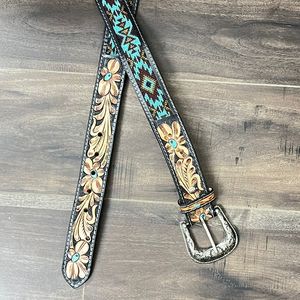 ODM OEM, ceintures perlées en cuir usiné à la main de conception de mode personnalisée, ceintures pour hommes et femmes d'affaires, ceintures de luxe à boucle ardillon en cuir véritable - Product Image 6