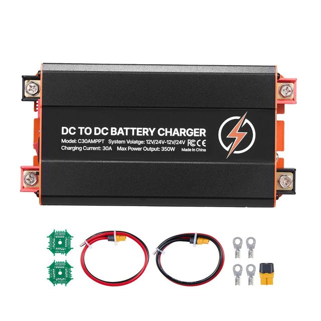 350W MPPT Solar Battery Charger 30A Board Dual Input Smart Multi-Stage DC-DC Model D0100X3FQV6