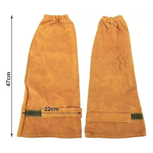Mangas de Trabajo de Cuero de Vaca para Soldadura, Resistentes al Calor y las Llamas, Protección para Brazos, Ropa de Trabajo Resistente para Soldadores y Bomberos - Product Image 6