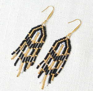 Pendientes de cuentas para hacer joyas, joyería para mujer, joyería llamativa con cuentas negras, doradas y blancas para mujer - Product Image 1