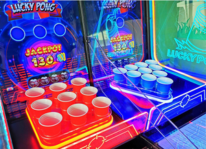 Lucky Pong Arcade Game Machine Luxury 2 Player Coin Operated Electronic Ball Pitching Simulator Jackpot Prize Game For <b>Kids</b> - Product Image 6