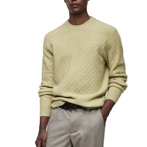 Top Trending Winter Moda Hombres Suéter de punto Estilo casual con parte delantera Logotipo personalizado Pullover - Product Image 1
