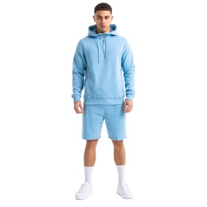 Ensemble sweat à capuche et short 100 % coton jersey, coupe ajustée, manches longues, col rond, écologique, collection Printemps, en poly double épaisseur pour la sécurité - Product Image 5