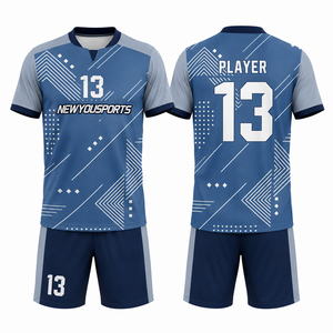 Camiseta de Fútbol de Manga Corta de Alta Calidad, 100% Poliéster, Personalizada con Impresión por Transferencia de Calor, Secado Rápido, Transpirable, MOQ Bajo - Product Image 1