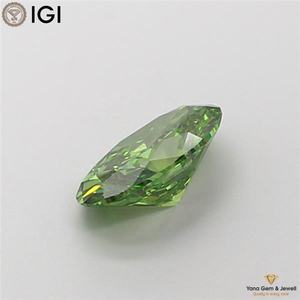 เพชรสีเขียวแฟนซีสดใส ความใส VS2 ผลิตในห้องปฏิบัติการด้วยเทคนิค CVD พร้อมใบรับรอง IGI น้ำหนัก 1.00 กะรัต ทรงรูปไข่ สำหรับจี้หรือชิ้นงานศิลปะ - Product Image 6